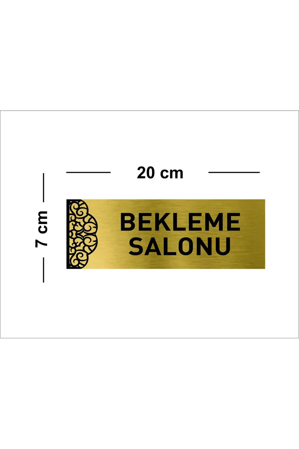 BEKLEME SALONU YAZILI METAL LEVHA