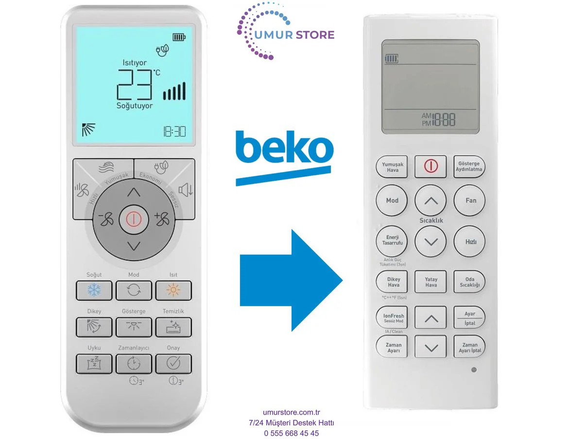 Beko Arçelik İnverter Uyumlu Klima Kumandası