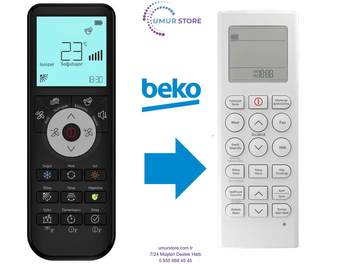 Beko Arçelik Uyumlu Klima Kumandası