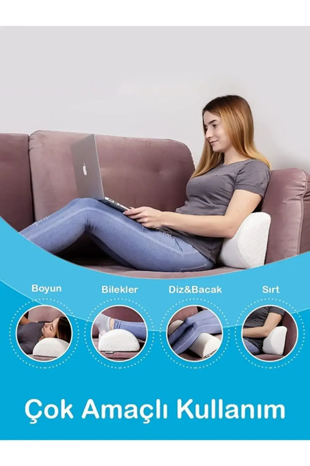Bel Destek Yastığı - Sırt Destek Yastığı - Bacak Boyun Diz Destek