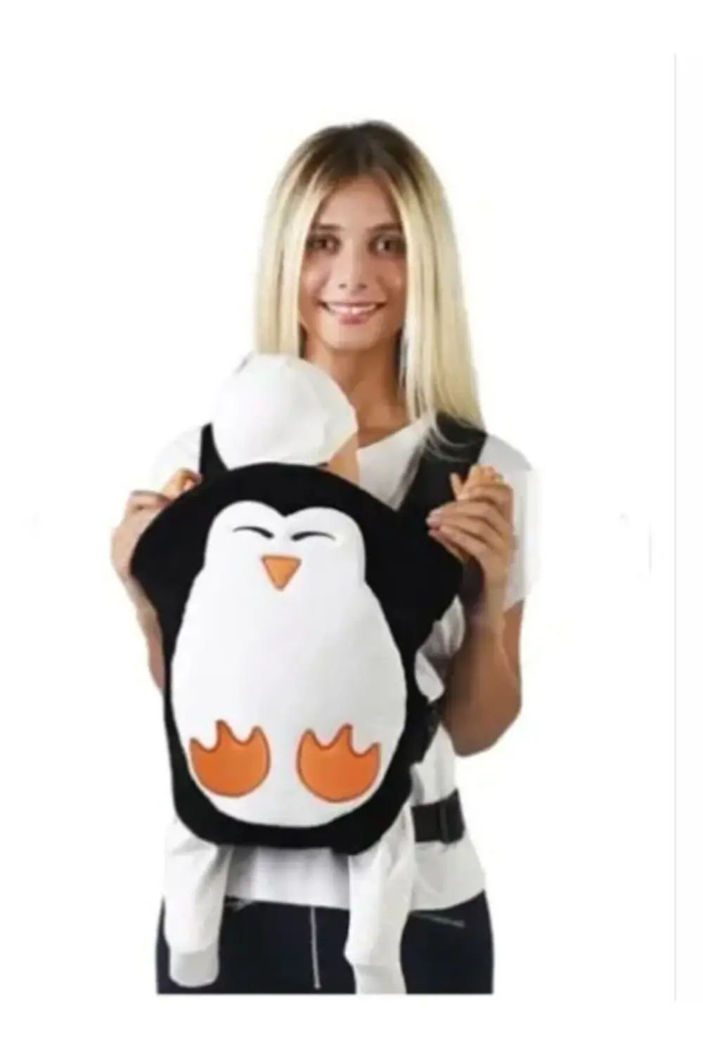Bel Destekli Çift Yönlü Kullanımlı Bebek Kanguru Penguen Model