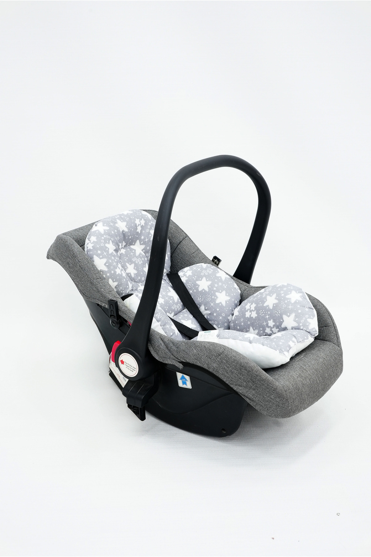 Mordesign Bel Destekli Ortopedik Puset Minderi, Çift Taraflı Big Stars, Gri