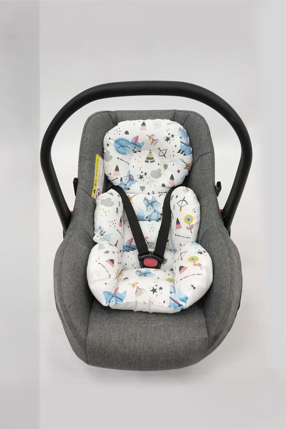 Mordesign Bel Destekli Ortopedik Puset Minderi, Tilki Serisi, Mavi Renk