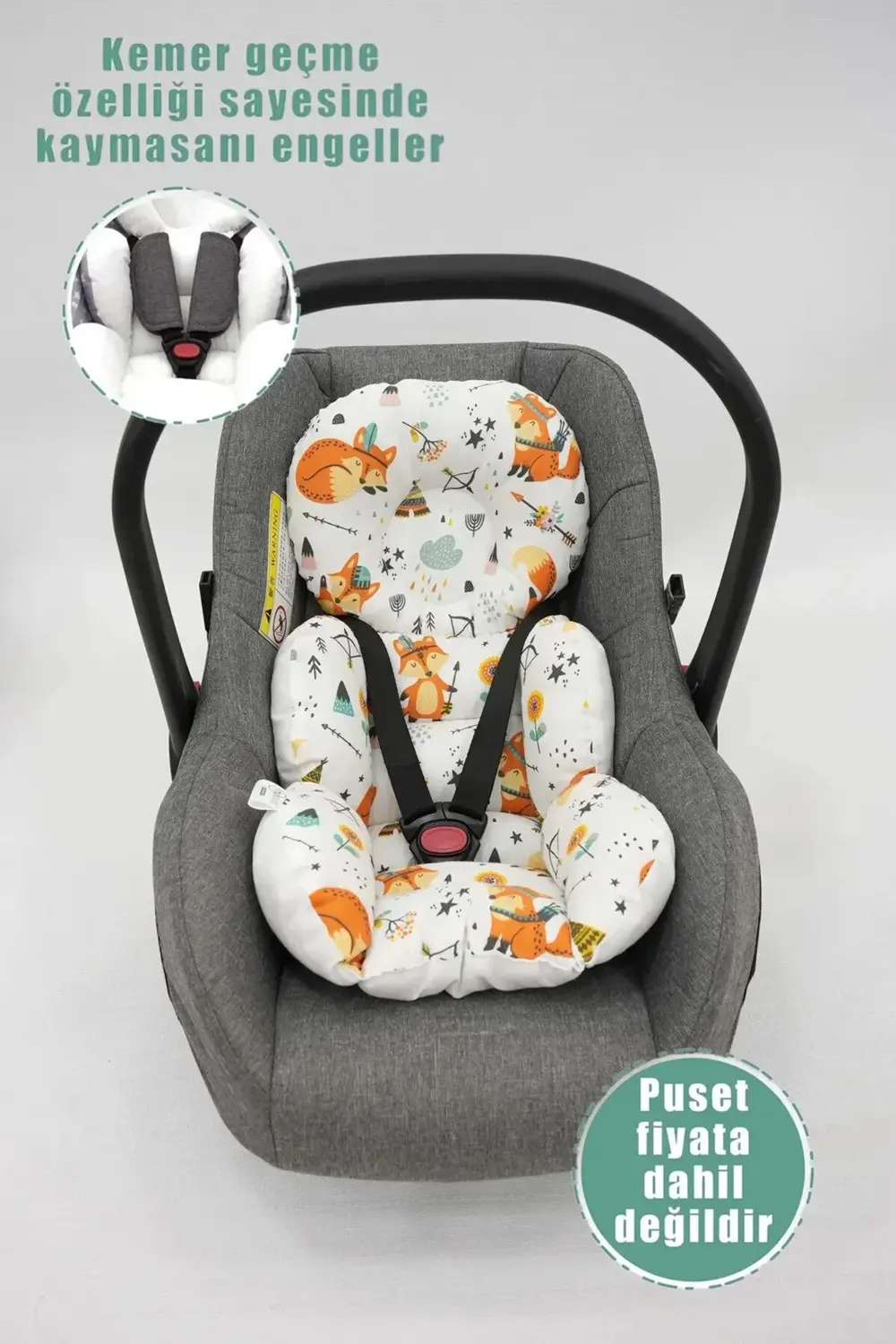 Mordesign Bel Destekli Ortopedik Puset Minderi, Tilki Serisi, Turuncu Renk