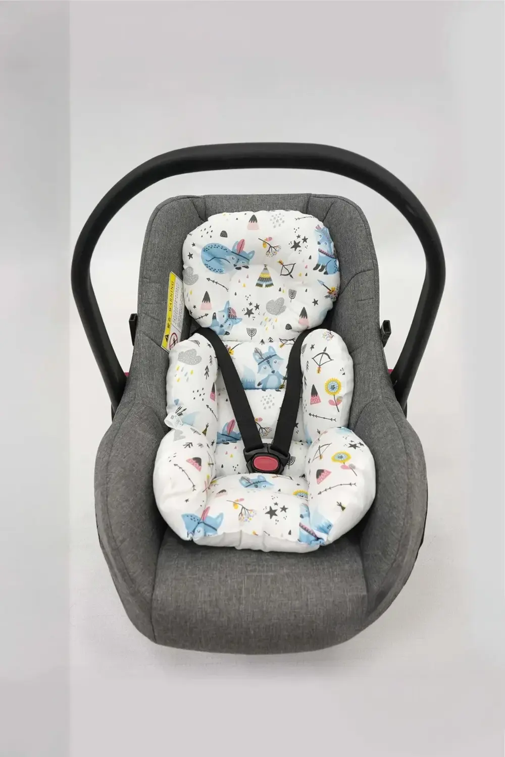 Mordesign Bel Destekli Ortopedik Puset Minderi, Tilki Serisi, Mavi Renk