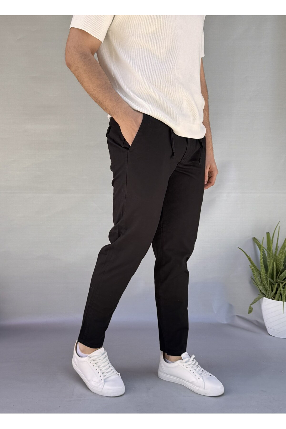 Casualmen32 Bel Lastik İpli Arka Cep Kapaklı Jogger