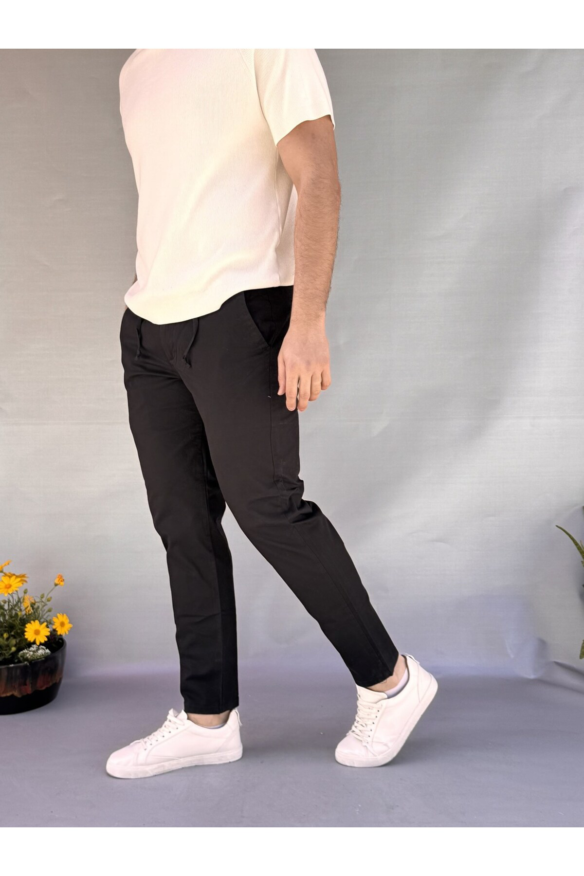 Casualmen32 Bel Lastik İpli Arka Cep Kapaklı Jogger