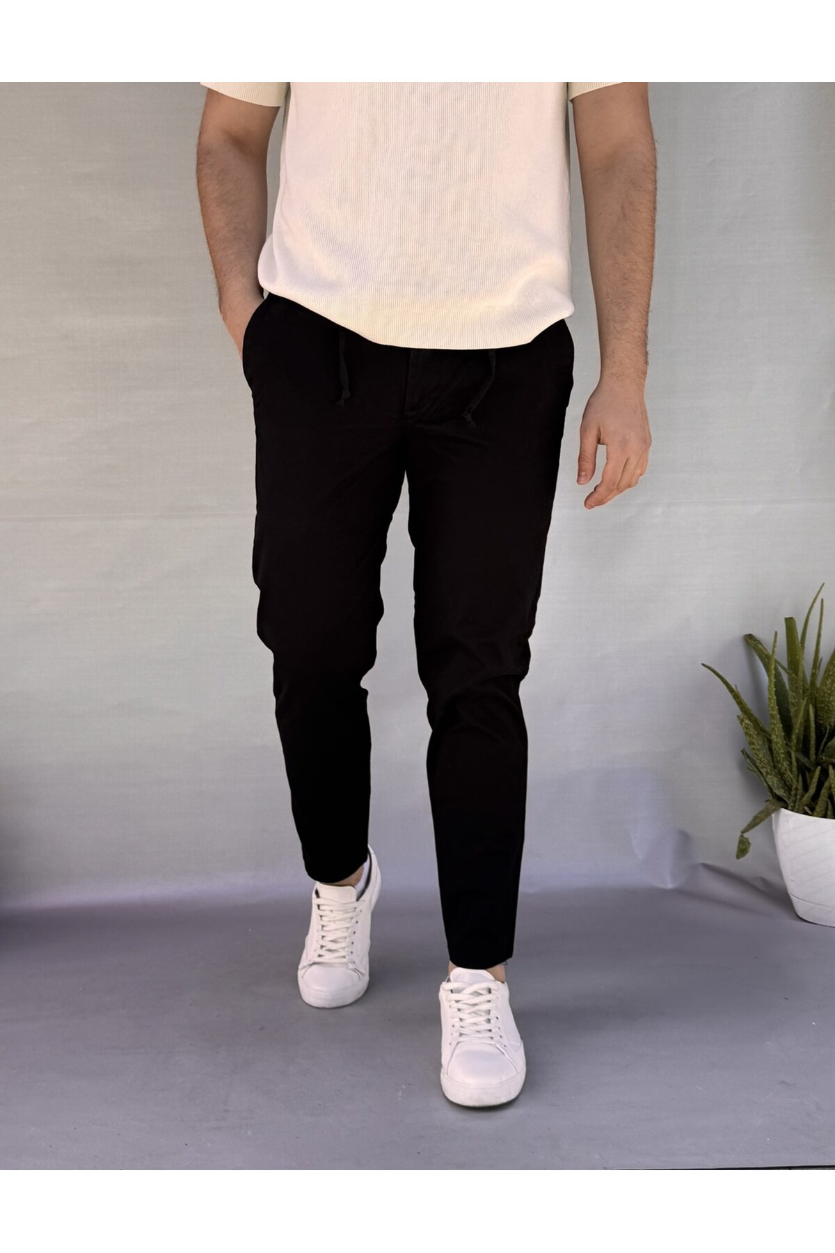 Casualmen32 Bel Lastik İpli Arka Cep Kapaklı Jogger