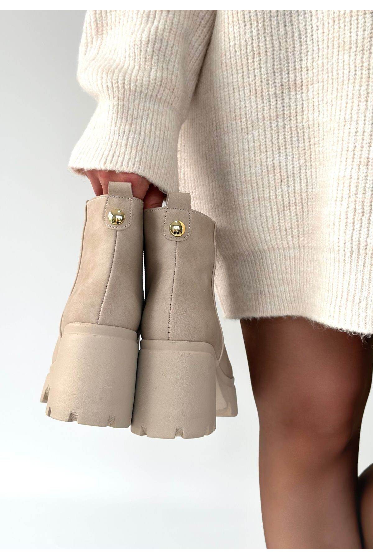 Belay Bej Nubuk Topuklu Bot - Lisinya