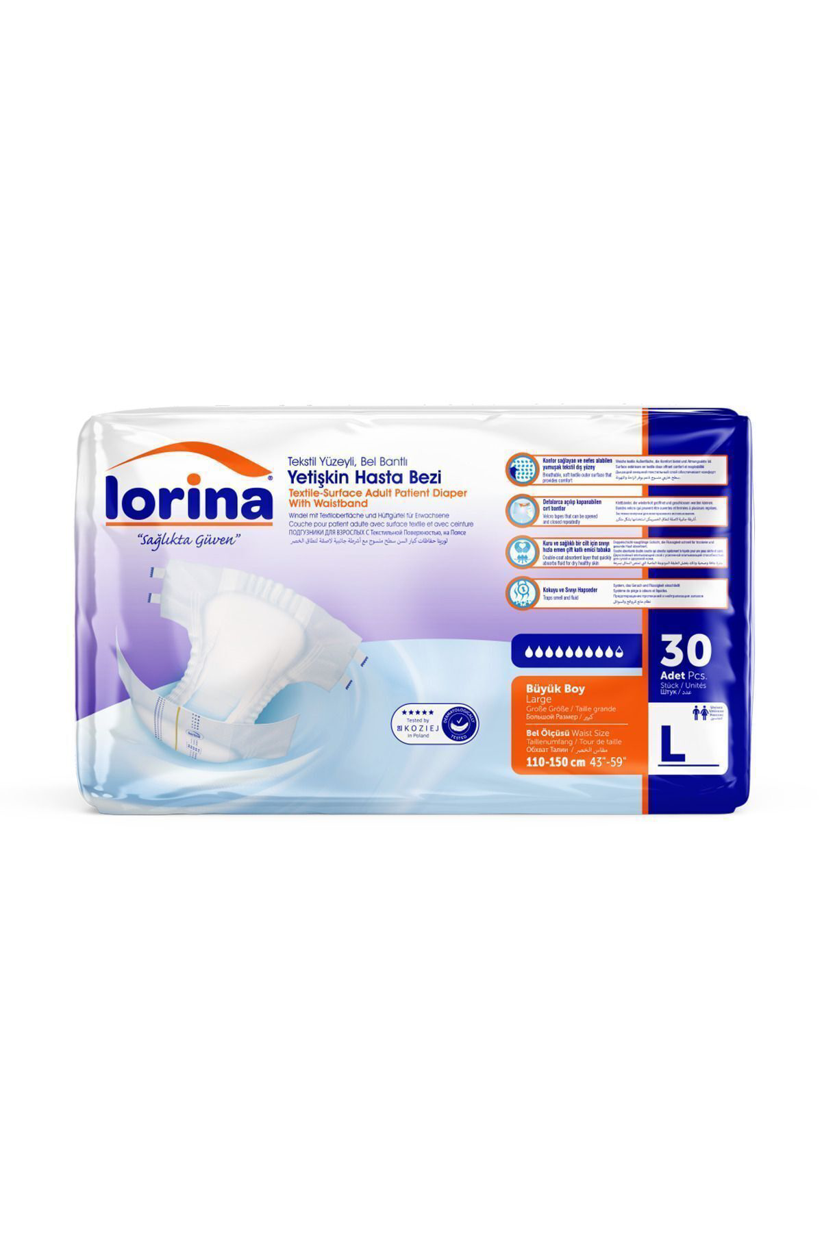 Lorina Belbantlı Bez 2X30 Adet L