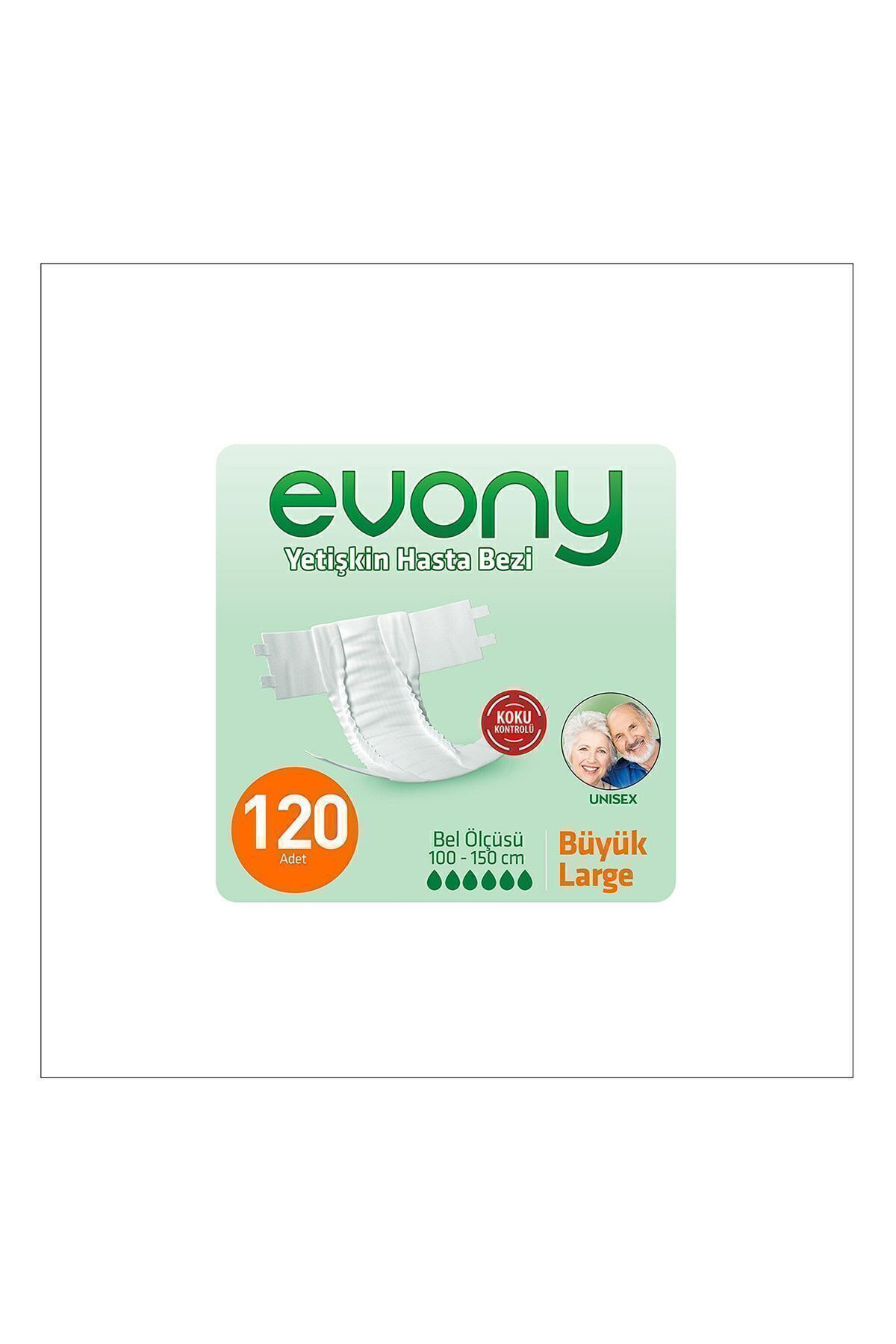 Evony Belbantlı Yetişkin Hasta Bezi L Beden 120 Adet