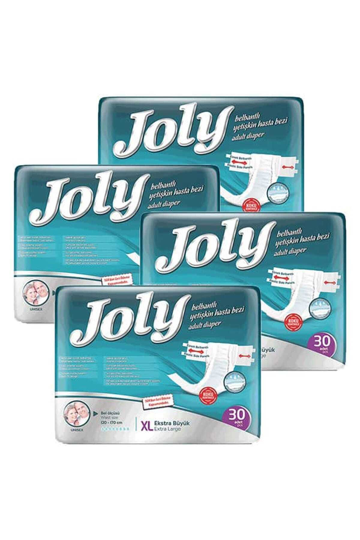 Joly Belbantli Yetişkin Hasta Bezi Extra Büyük 30 Lu X 4 Adet