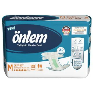 Belbantlı Yetişkin Hasta Bezi M Beden – 120 Adet (4 Paket), Sızdırmaz Koruma & 5 Yıldız Premium Fiyatı, Yorumları ve Özellikleri