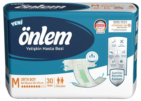 Belbantlı Yetişkin Hasta Bezi M Beden – 120 Adet (4 Paket), Sızdırmaz Koruma & 5 Yıldız Premium Fiyatı, Yorumları ve Özellikleri