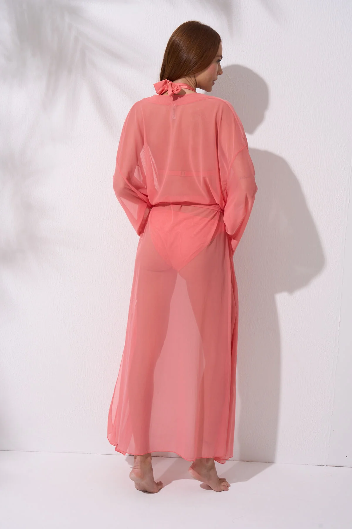 Belden Bağlamalı Uzun Kimono Pareo 231812