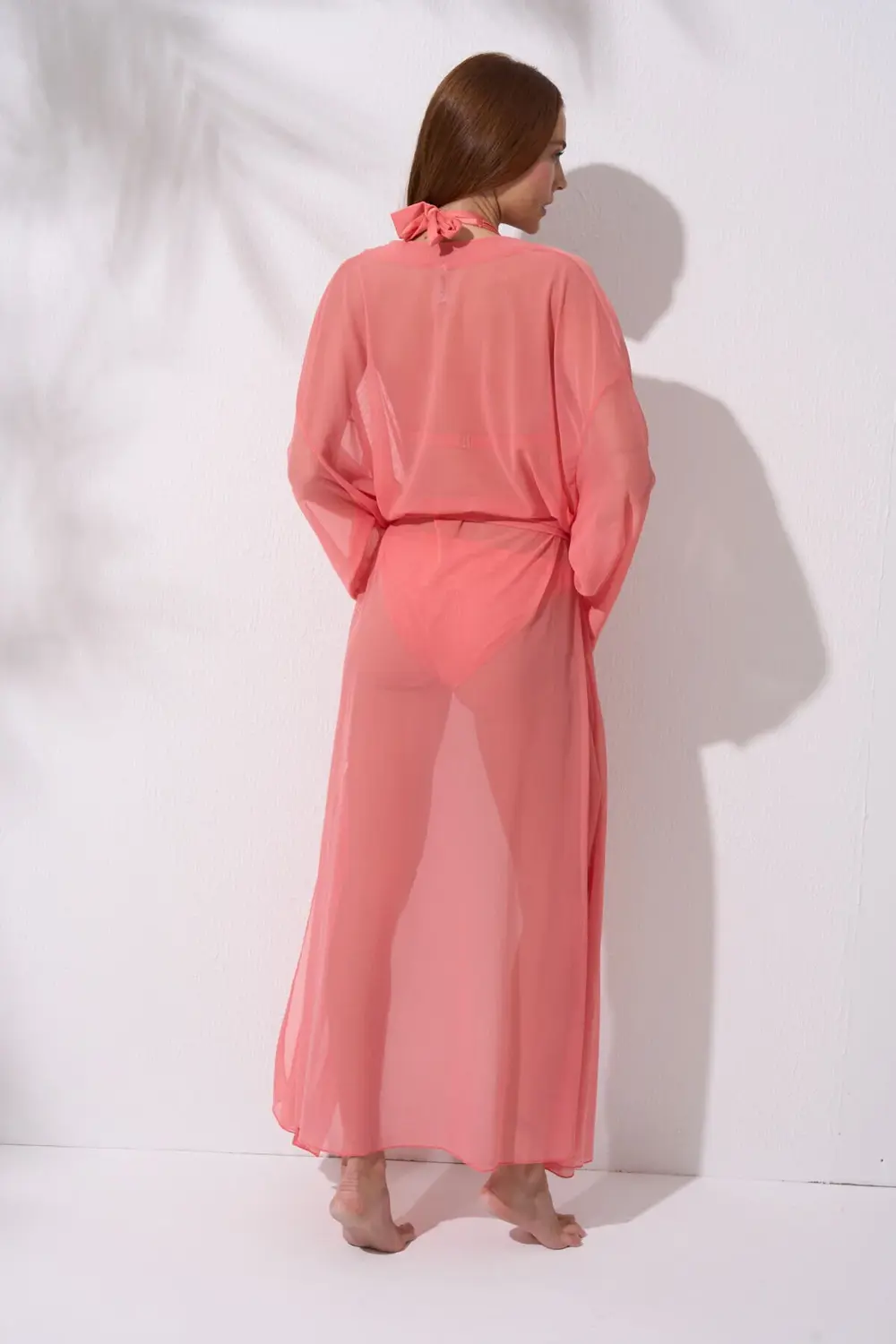 Belden Bağlamalı Uzun Kimono Pareo 231812