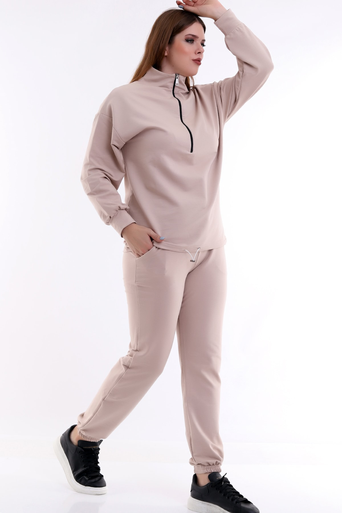 Dreamlike Beli Büzgülü Cepli Rahat Büyük Beden Jogger Eşofman Altı