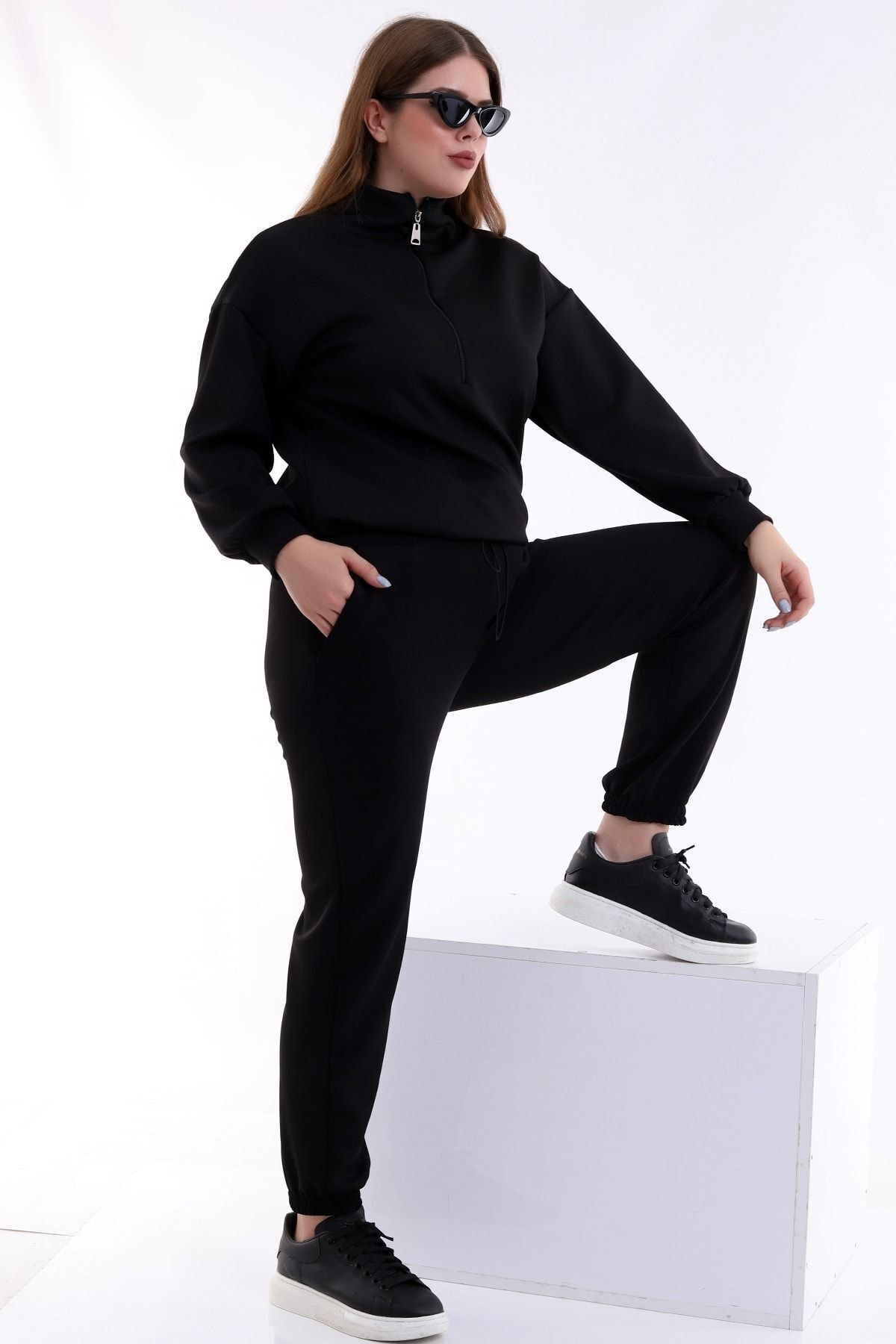 Dreamlike Beli Büzgülü Cepli Rahat Büyük Beden Jogger Eşofman Altı