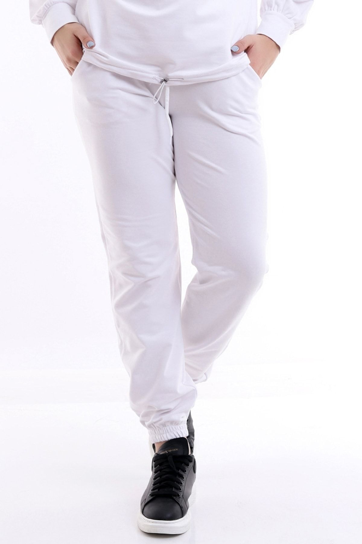 Dreamlike Beli Büzgülü Cepli Rahat Büyük Beden Jogger Eşofman Altı
