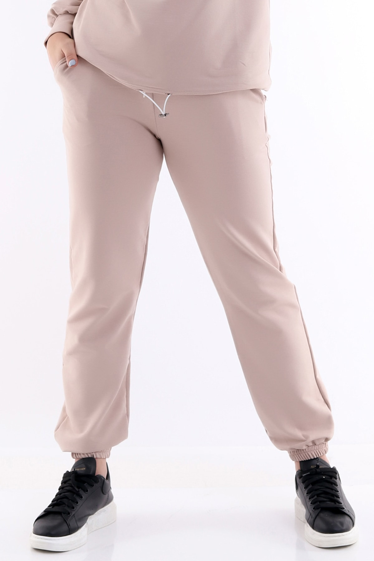 Dreamlike Beli Büzgülü Cepli Rahat Büyük Beden Jogger Eşofman Altı