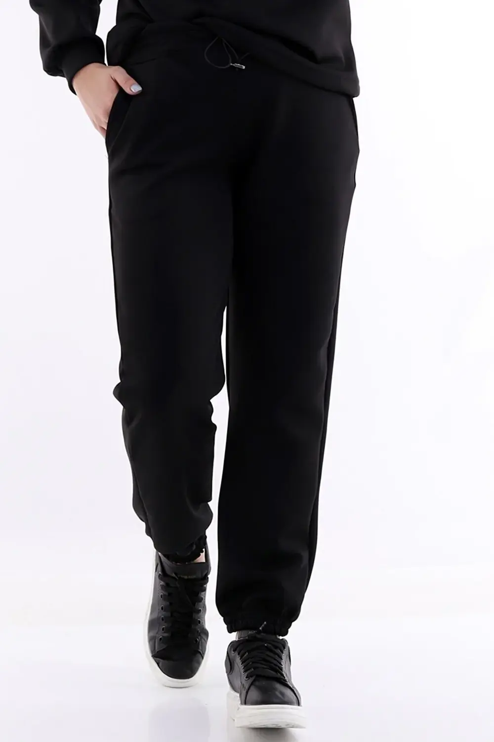 Beli Büzgülü Cepli Rahat Büyük Beden Jogger Eşofman Altı