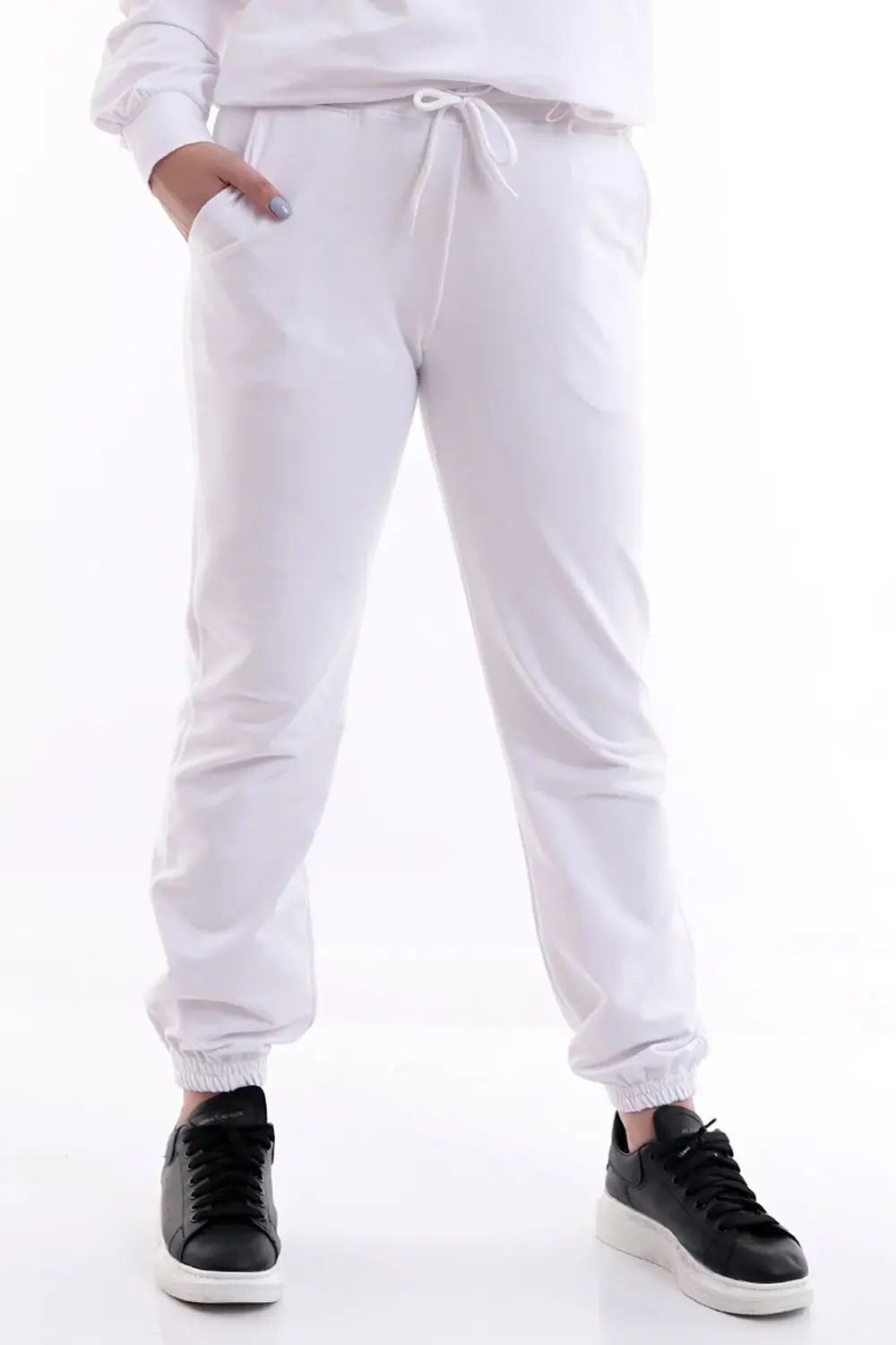 Beli Büzgülü Cepli Rahat Büyük Beden Jogger Eşofman Altı