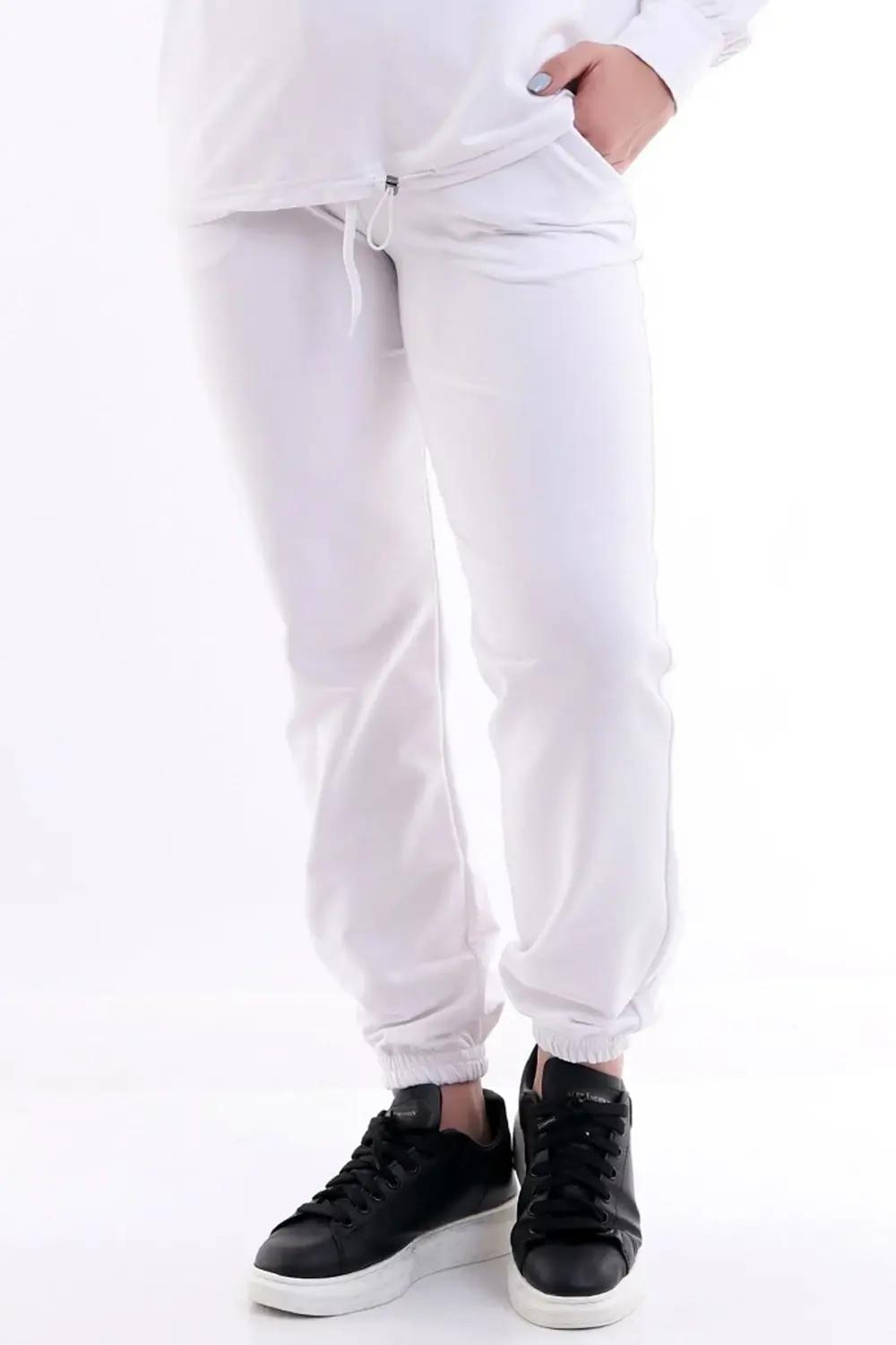 Beli Büzgülü Cepli Rahat Büyük Beden Jogger Eşofman Altı