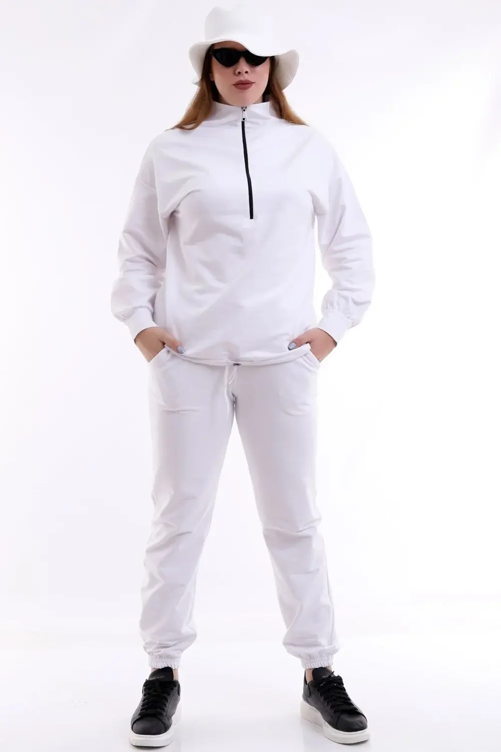 Beli Büzgülü Cepli Rahat Büyük Beden Jogger Eşofman Altı