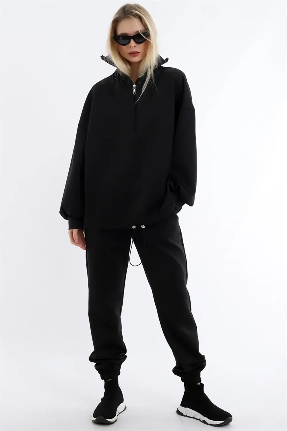 Beli Büzgülü Cepli Rahat Jogger Eşofman Altı