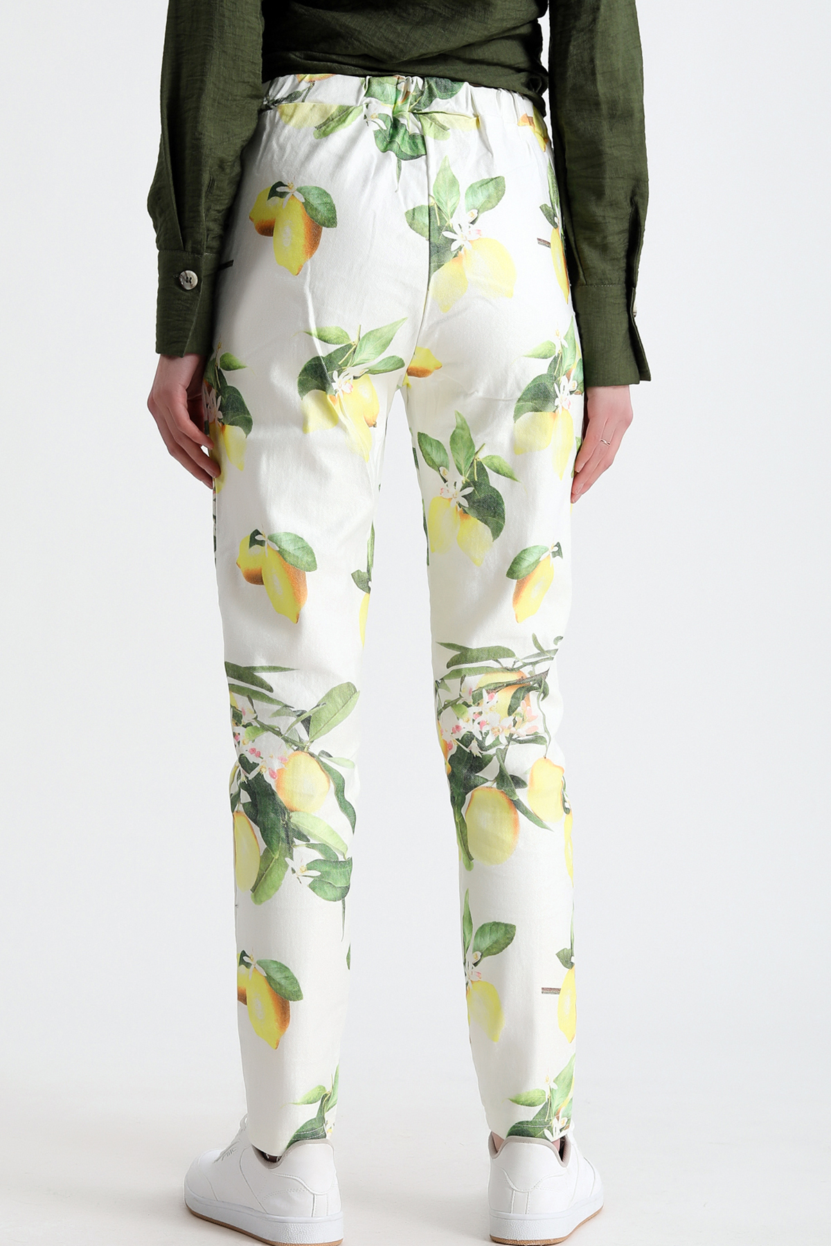 Dreamlike Beli Lastik Ve Kordon Büzgülü Çift Cepli Desenli Rahat Kalıp Şık