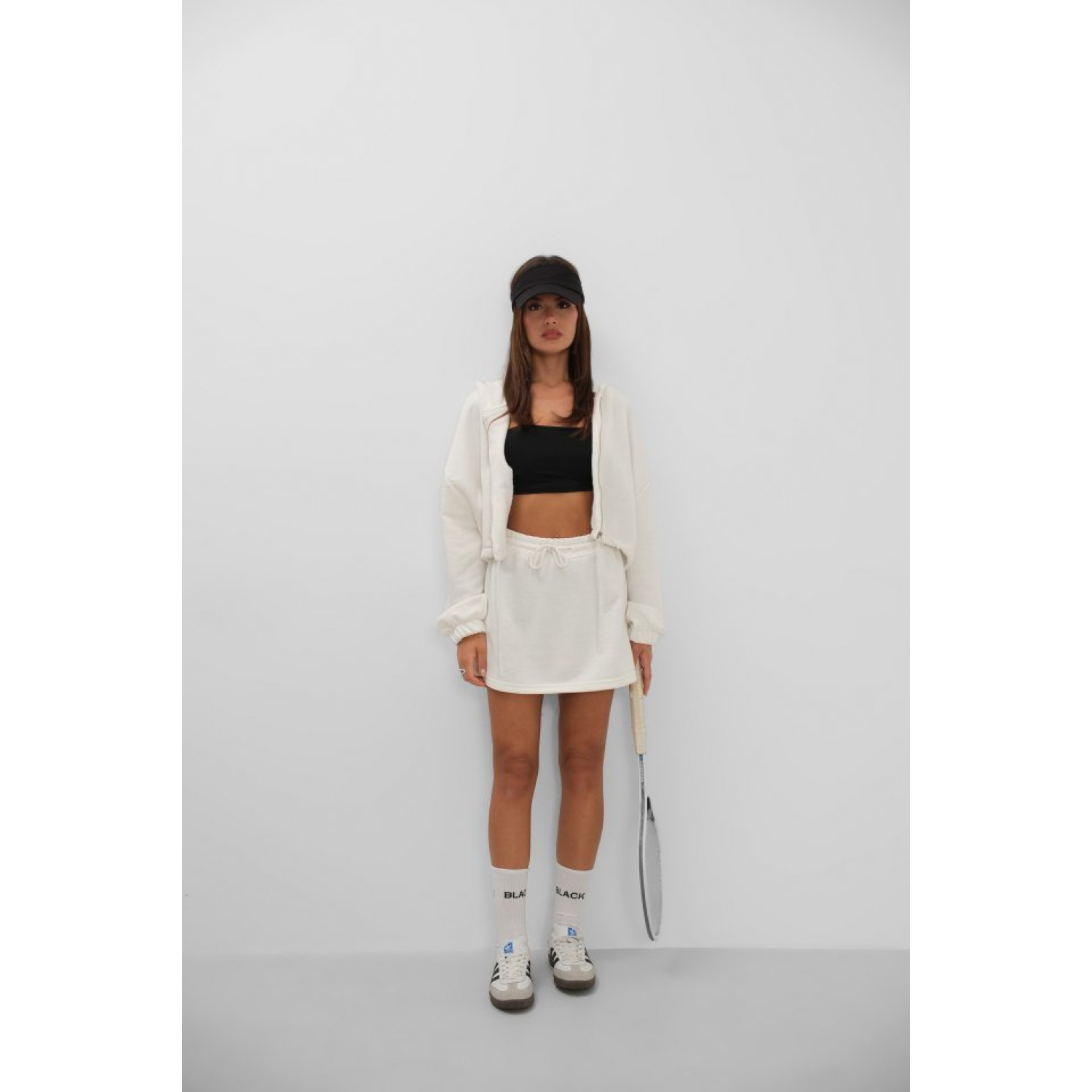 Beli Lastikli Fermuarlı Sweatshirt