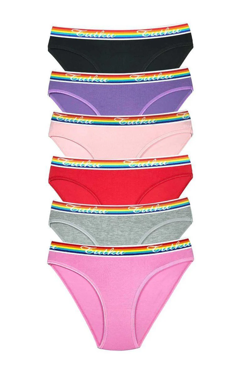 Beli Renkli Lastik Pamuklu Kadın Slip - 6'lı Set Tutku Külot Fiyatı, Yorumları ve Özellikleri