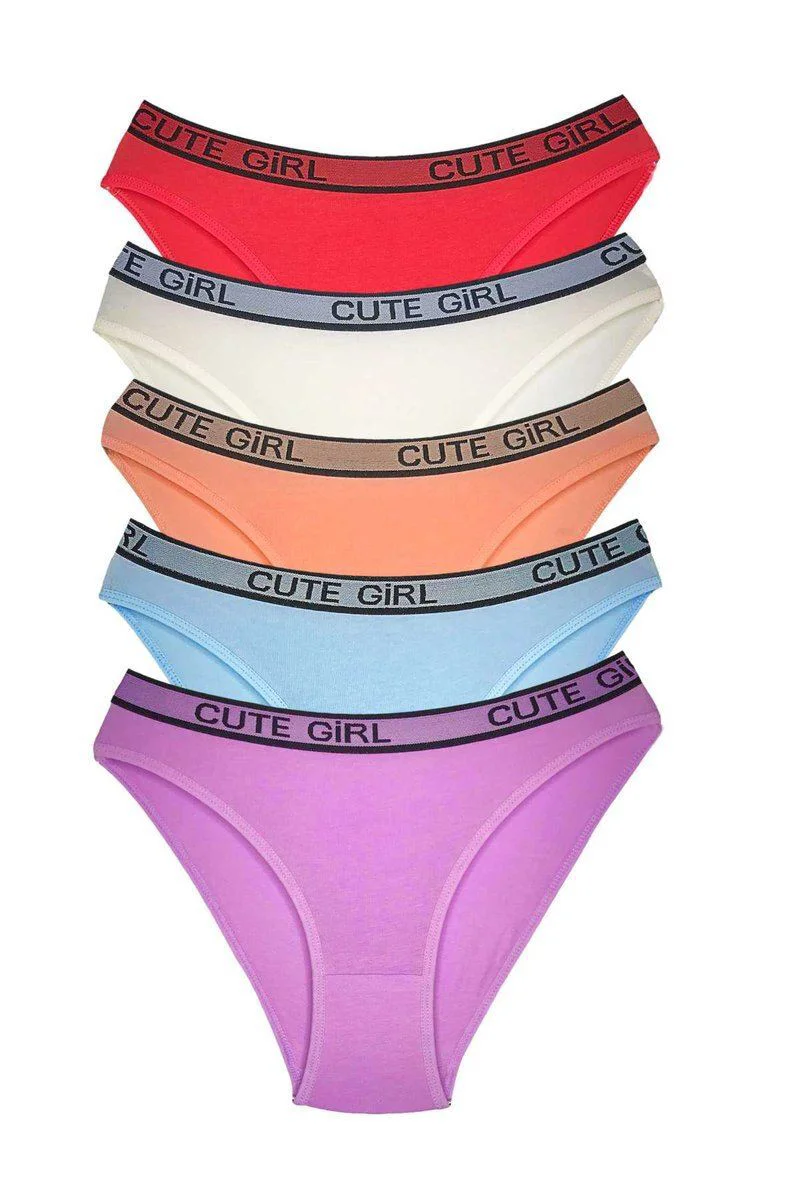 Beli Yazılı Pamuklu Slip Külot 5'li - Kadın İç Giyim Fiyatı, Yorumları ve Özellikleri