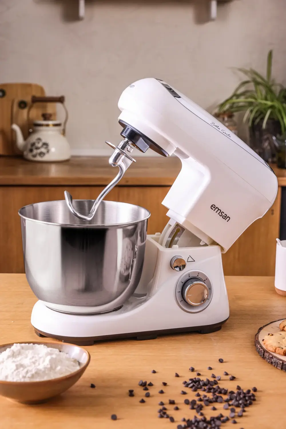 Bella Gusto Stand Mikser 1300 W 5 l Mutfak Şefi Beyaz
