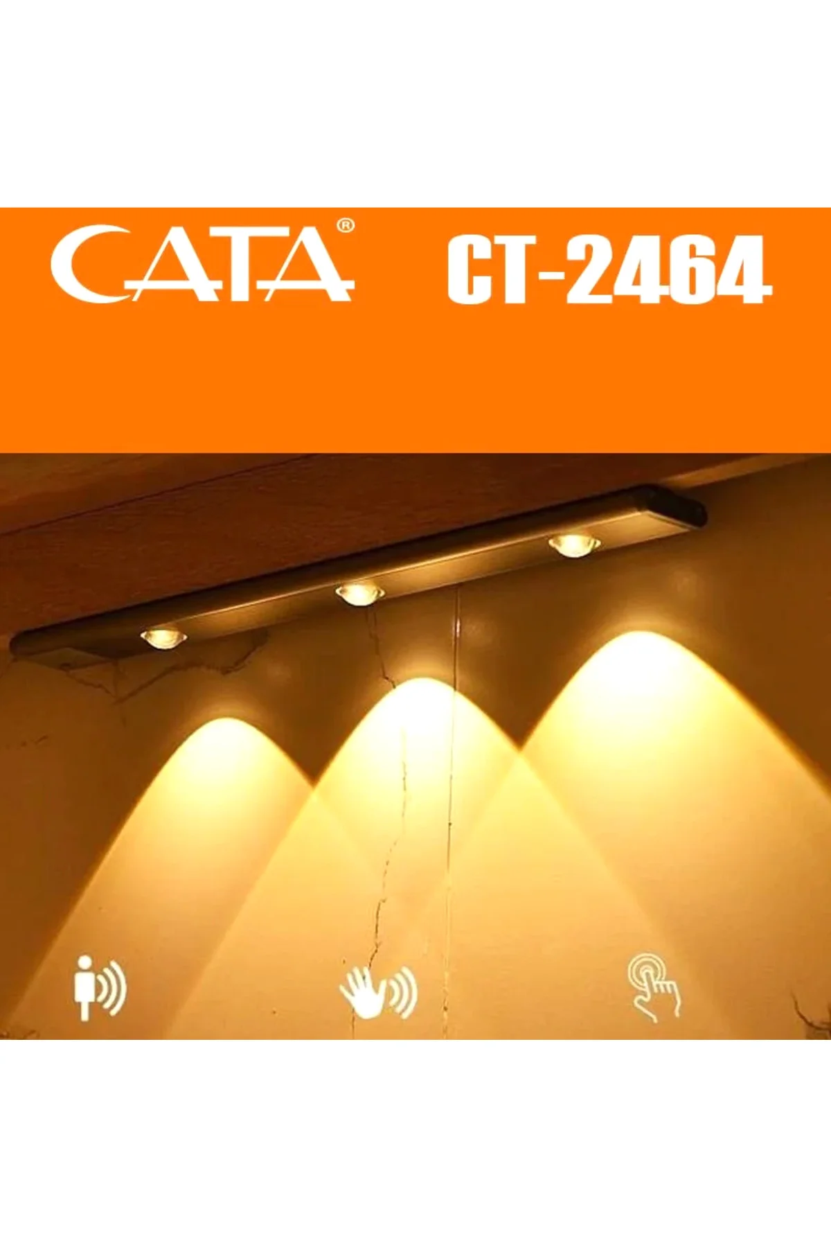 Bella Slim Cabinet Hareket Sensörlü Siyah Dimmerli LED Dolap Lamb