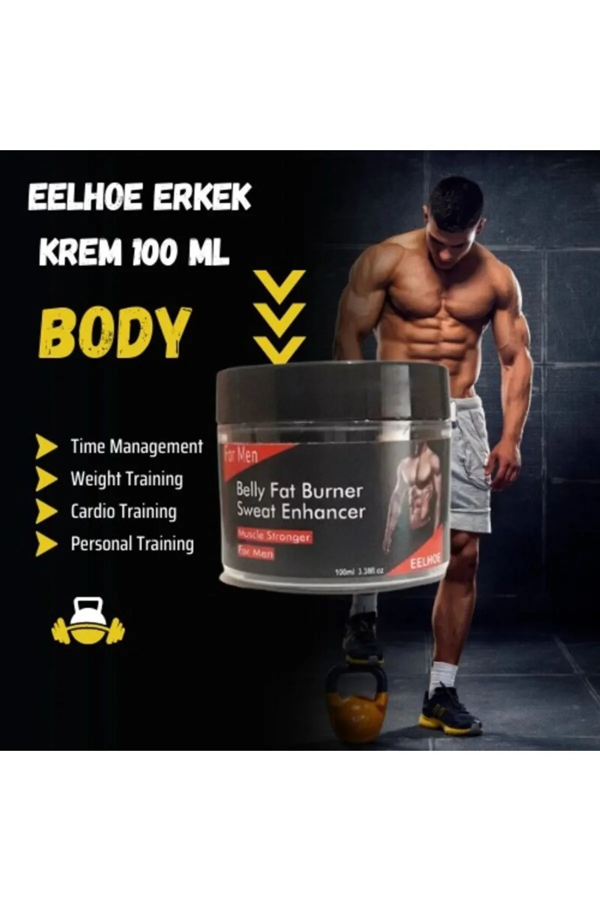 Belly Fat Burner Erkek Karın Yağı Erıtıcı Krem 100 ml