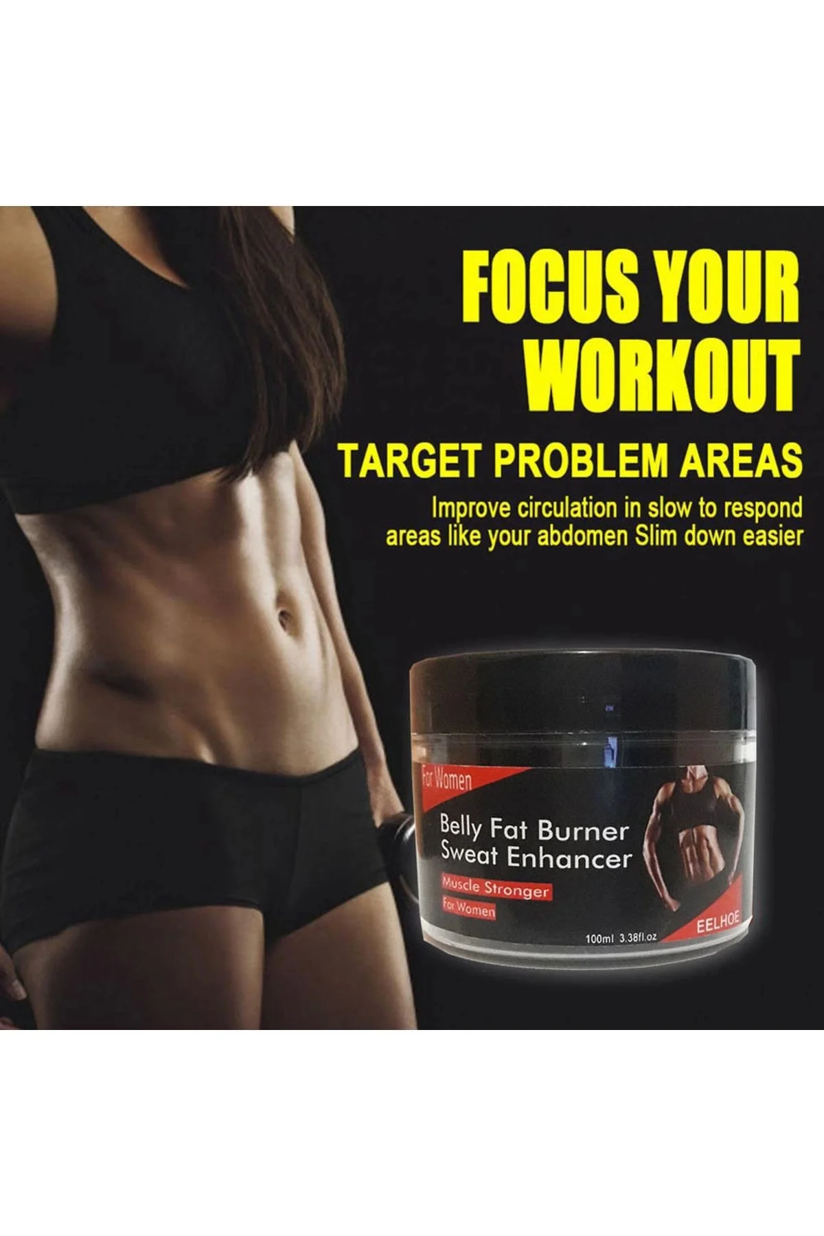 Belly Fat Burner For Women - Kadın Hızlı Yağ Giderici Krem 100 ml x 2 ADET