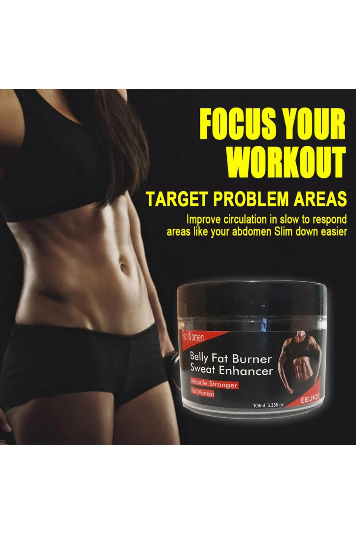 Belly Fat Burner - Kadın Hızlı Yağ Giderici Krem 100 ml