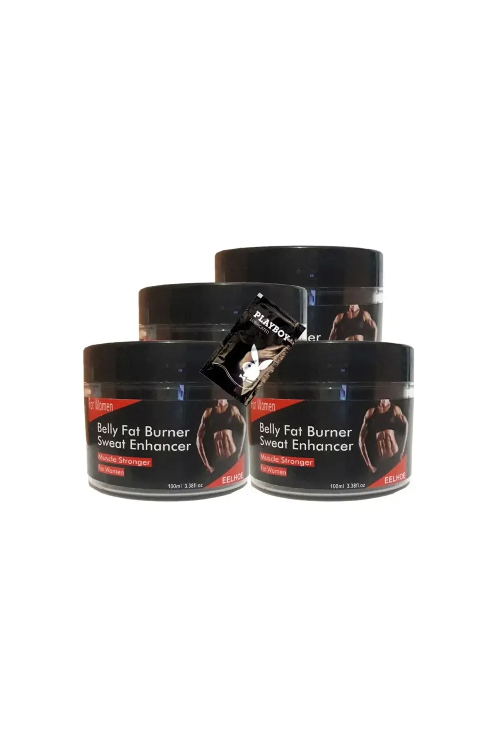 Belly fatBurner Sweat Enhancer Kadınlar için krem 4x100 ml + 1 Ad