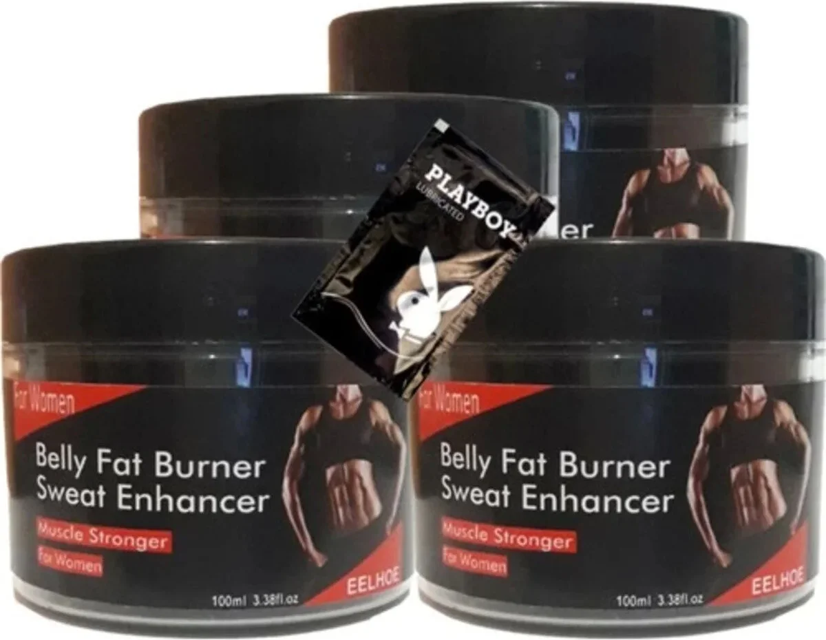 Belly Fatburner Ter Artırıcı Krem - Karın Yağı Erıtıcı 100ml x 4 Adet + Jel
