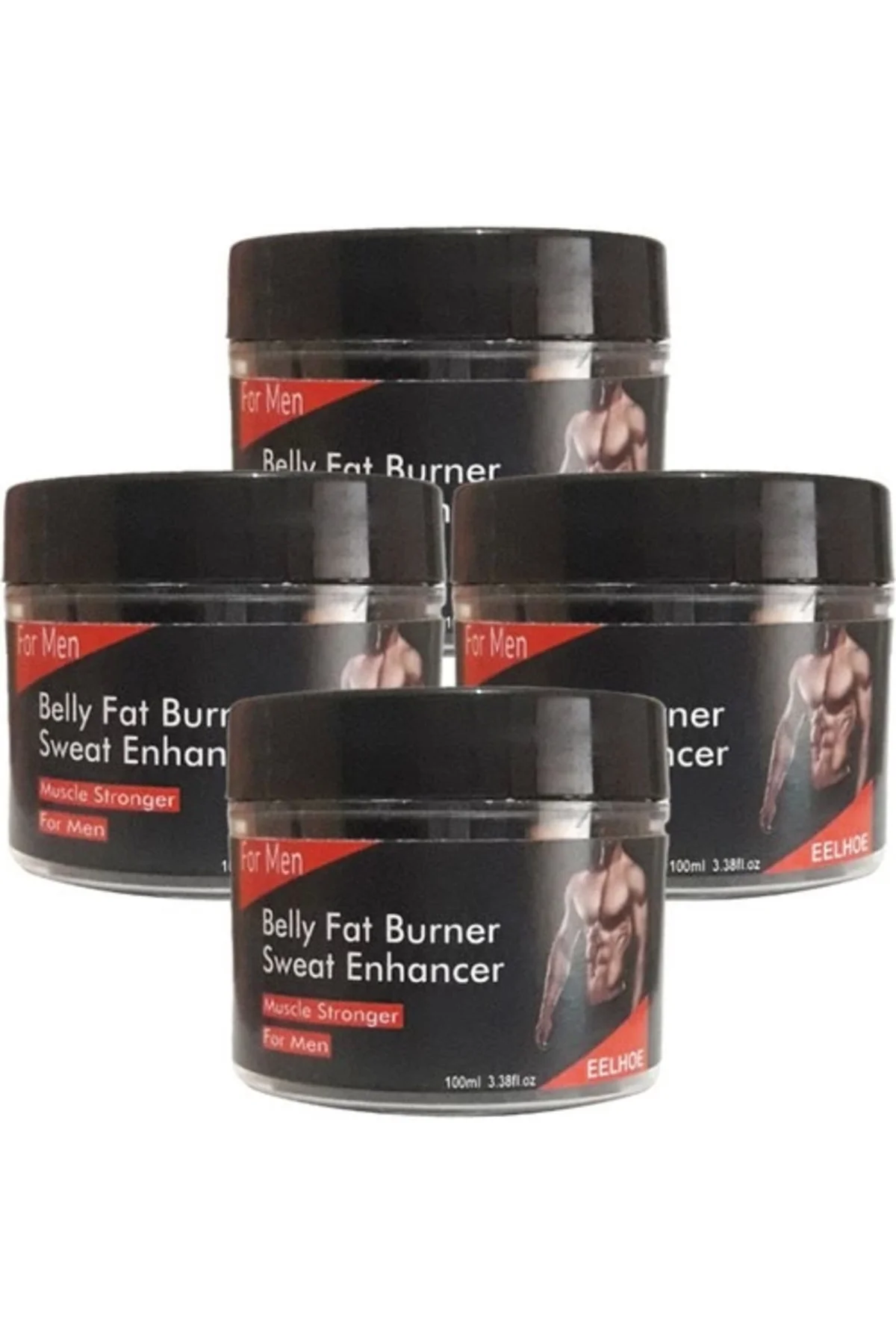 Belly Sweat Enhancer Karın Terletici Krem - Erkekler İçin 4'lü Set 100 ml