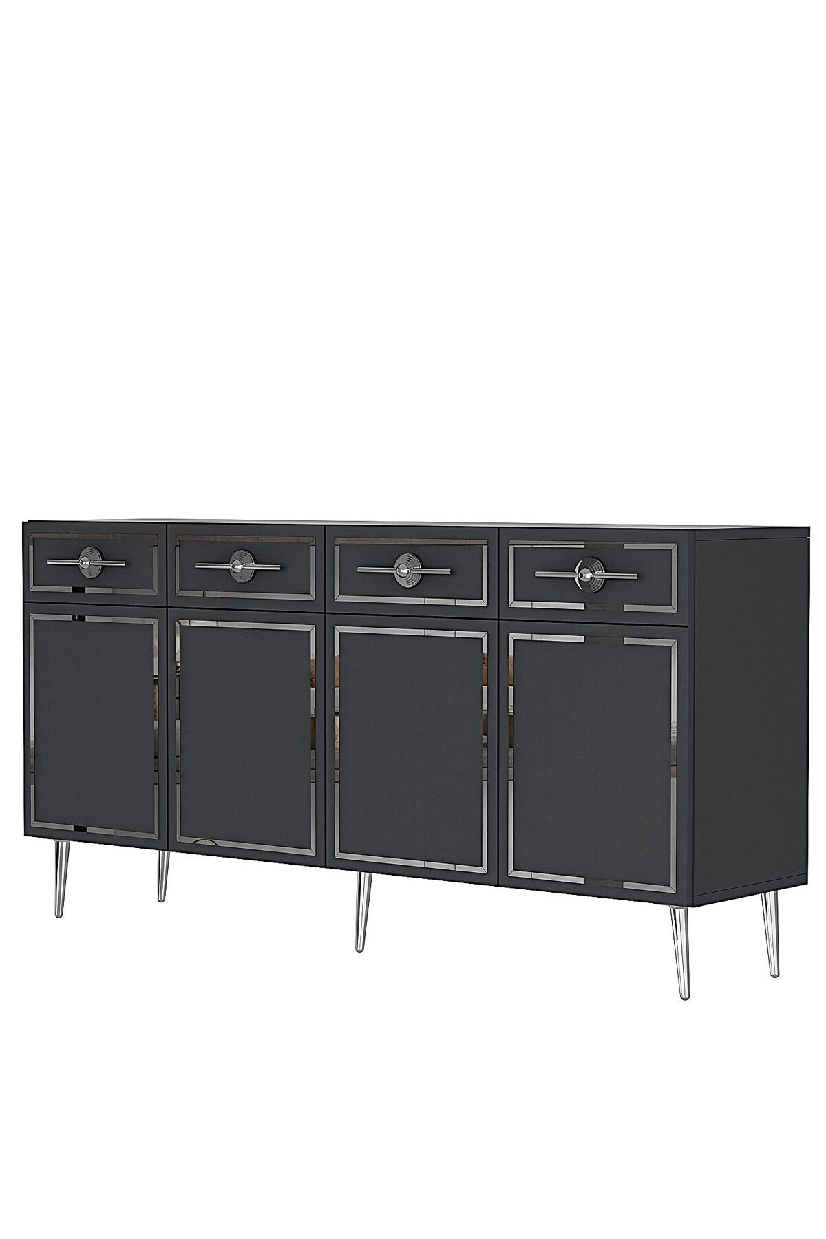 Cantek Dizayn Bellyct (Kb150) Konsol Antrasit-Gümüş