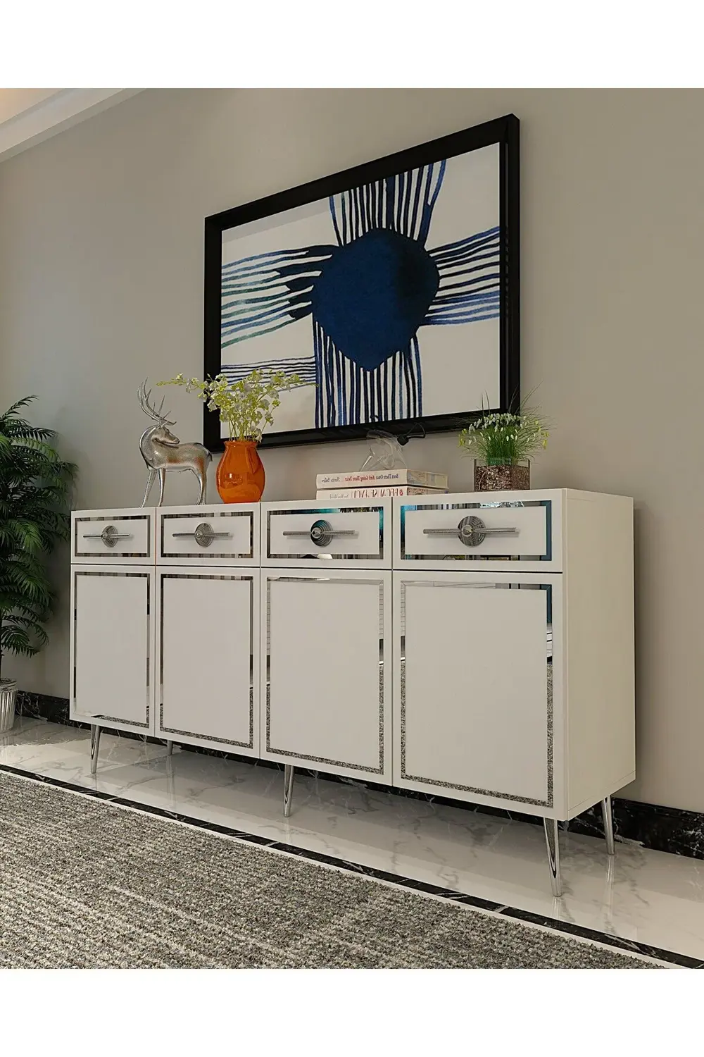 BELLYCT (KB150)  KONSOL BEYAZ-GÜMÜŞ