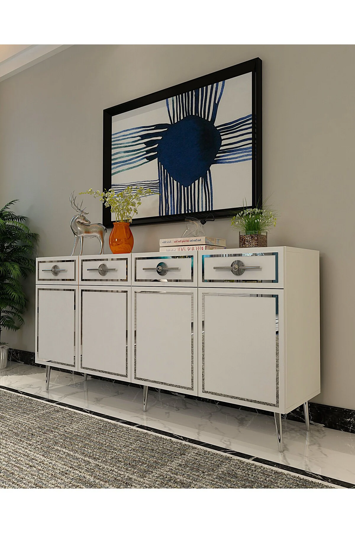 BELLYCT (KB150)  KONSOL BEYAZ-GÜMÜŞ