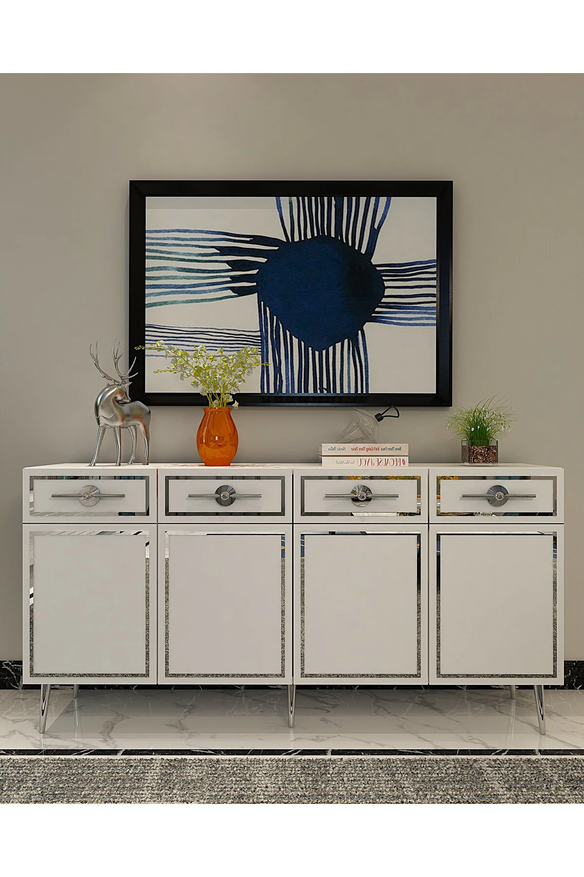 BELLYCT (KB150)  KONSOL BEYAZ-GÜMÜŞ