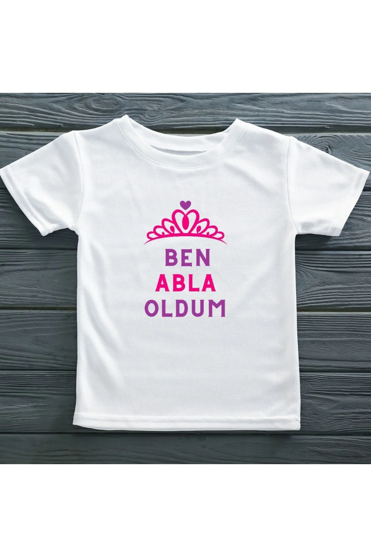 Ben abla Oldum Kişiye özel Yazılı Çocuk Tişörtü