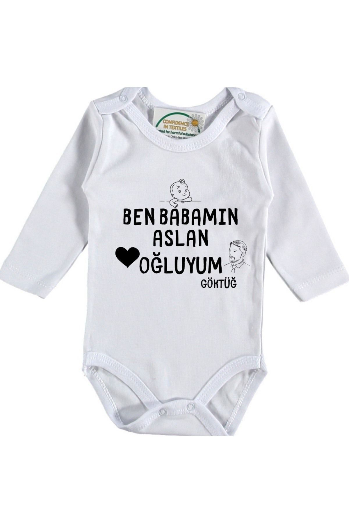Ben Babamın Aslan Oğluyum Yazılı Bebek Zıbın