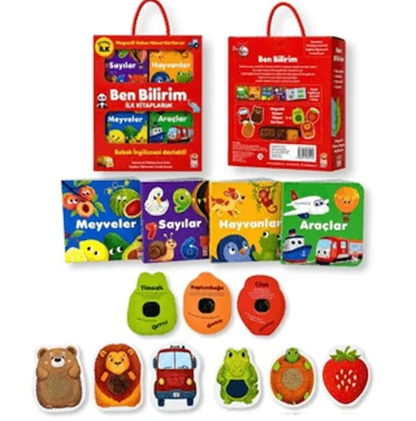 Ben Bilirim İngilizce Destekli İlk Kitaplarım (4 kitap + 6 Magnetli Dokun Hisset Kart) Fiyatı, Yorumları ve Özellikleri