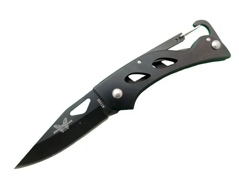 Bencade A1103B Siyah Kamp Çakı 15 cm - Kancalı Metal Saplı