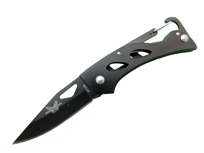 Benchmade A1103B Siyah Kamp Çakı 15 cm - Kancalı Metal Saplı TdrT